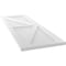 Ekena Millwork True Fit PVC Two Equal Panel Farmhouse Fixed Mount Shutters w/ Z-Bar, White , 15W x 42H, PR TFP102FH15X042WH - alternate 9